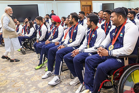 Paris Paralympic 2024: PM Narendra Modi with Paris Paralympics athletes